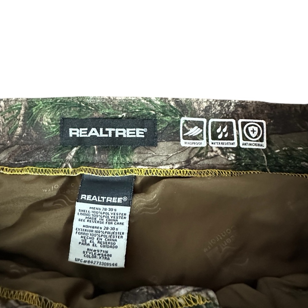 Realtree Men’s Small 28x30 Camo Hunting Cargo Pants – Windproof, Water Resistant - Picture 5 of 5